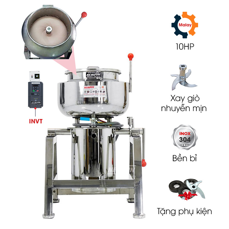 Máy xay thịt làm giò 15kg/mẻ