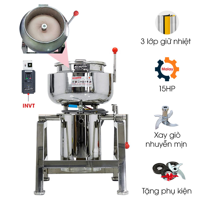 Máy xay giò chả 3 lớp 15kg/mẻ
