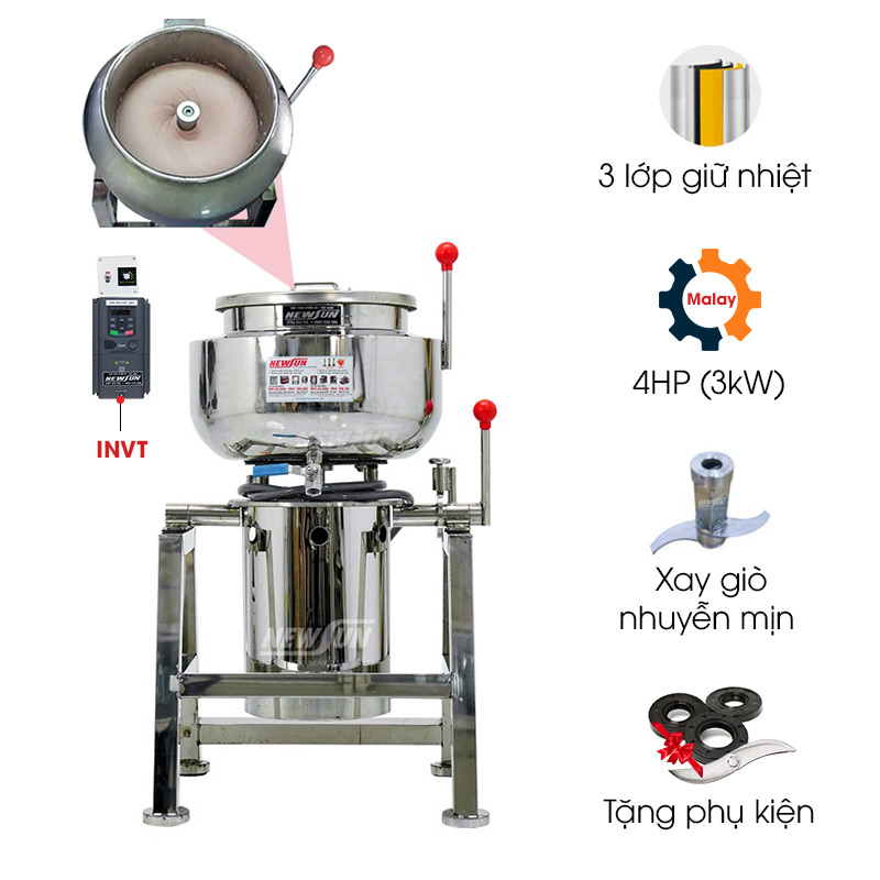 Máy xay giò chả 3 lớp 5kg/mẻ