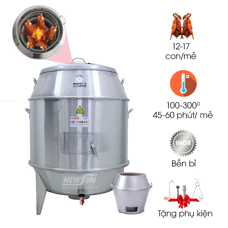 Lò quay vịt bằng than phi 100cm