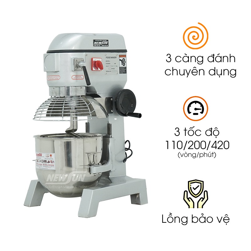 Máy trộn bột và đánh kem trứng NEWSUN B20F (20 lít)