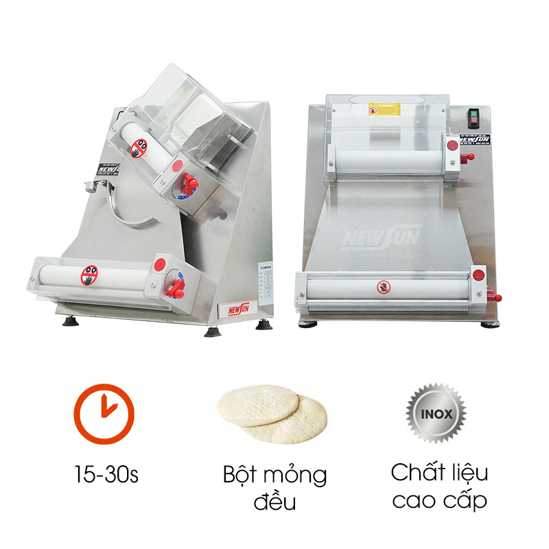 Máy cán đế pizza