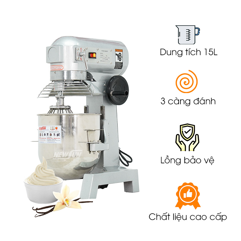 Máy trộn bột và đánh kem trứng NEWSUN B15B (15 lít)