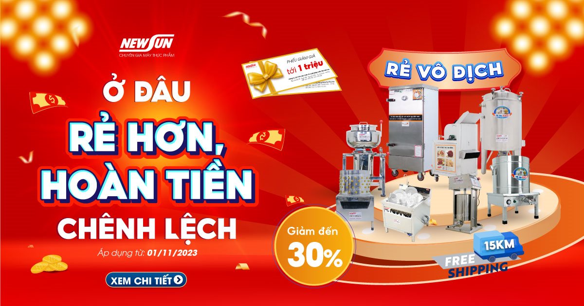 Hoàn tiền chênh lệch nếu ở đâu RẺ HƠN Điện máy NEWSUN