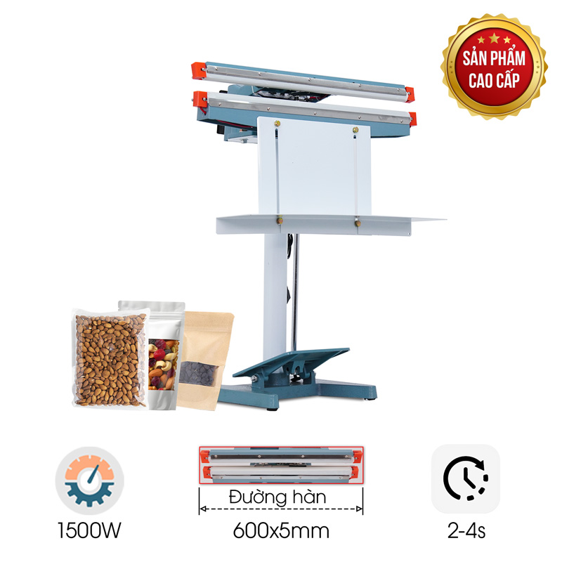 Máy hàn miệng túi dập chân Kunba PFS-600JT