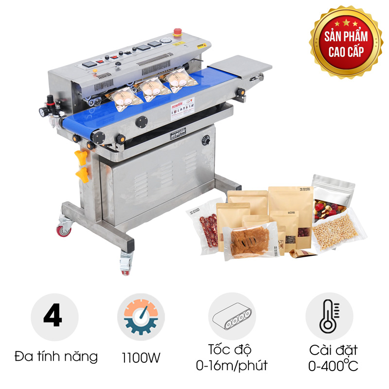 Máy hàn miệng túi đa năng Kunba FRQM-1070 (thổi khí, hút chân không, in date)