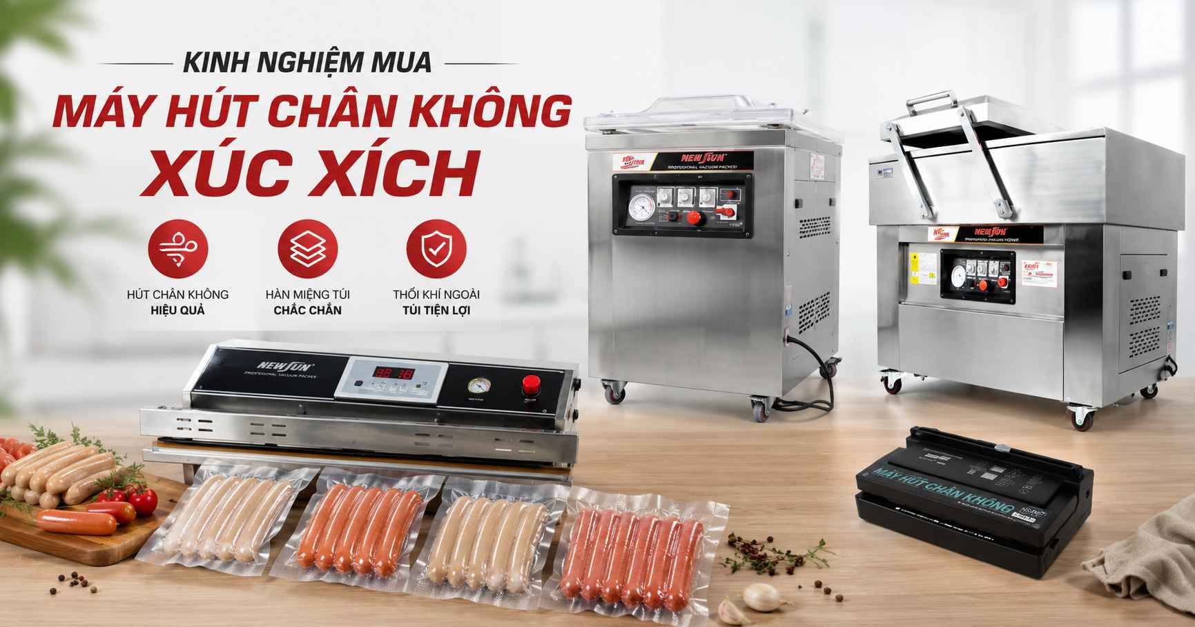 Kinh nghiệm chọn mua máy hút chân không xúc xích