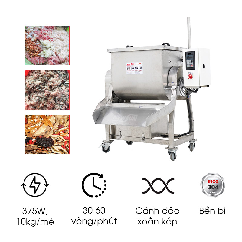 Máy trộn nằm ngang NS25A (chỉnh tốc độ)