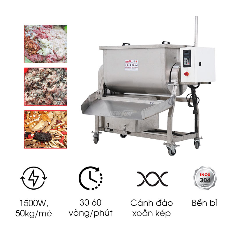 Máy trộn nằm ngang NS120A (chỉnh tốc độ)
