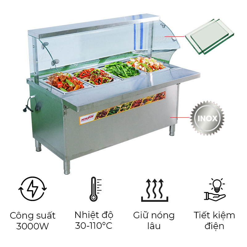 Tủ hâm nóng thức ăn kính cong KC-2100