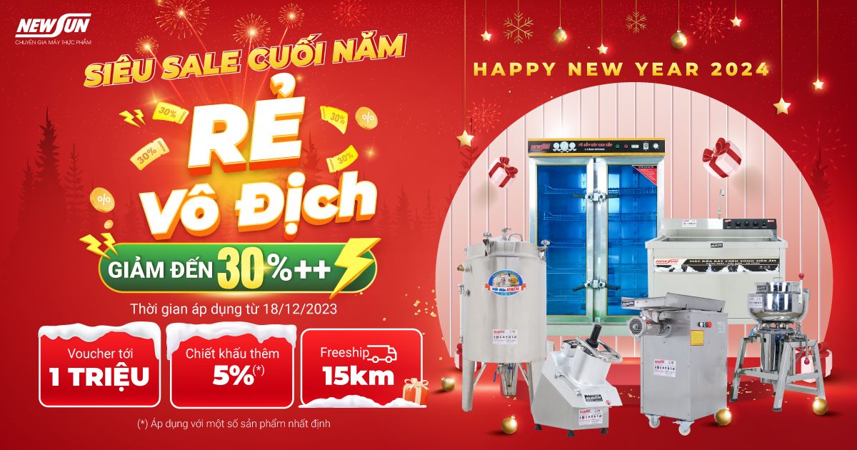 Siêu SALE Cuối Năm, Máy Thực Phẩm NEWSUN Giảm Giá Cực Sốc