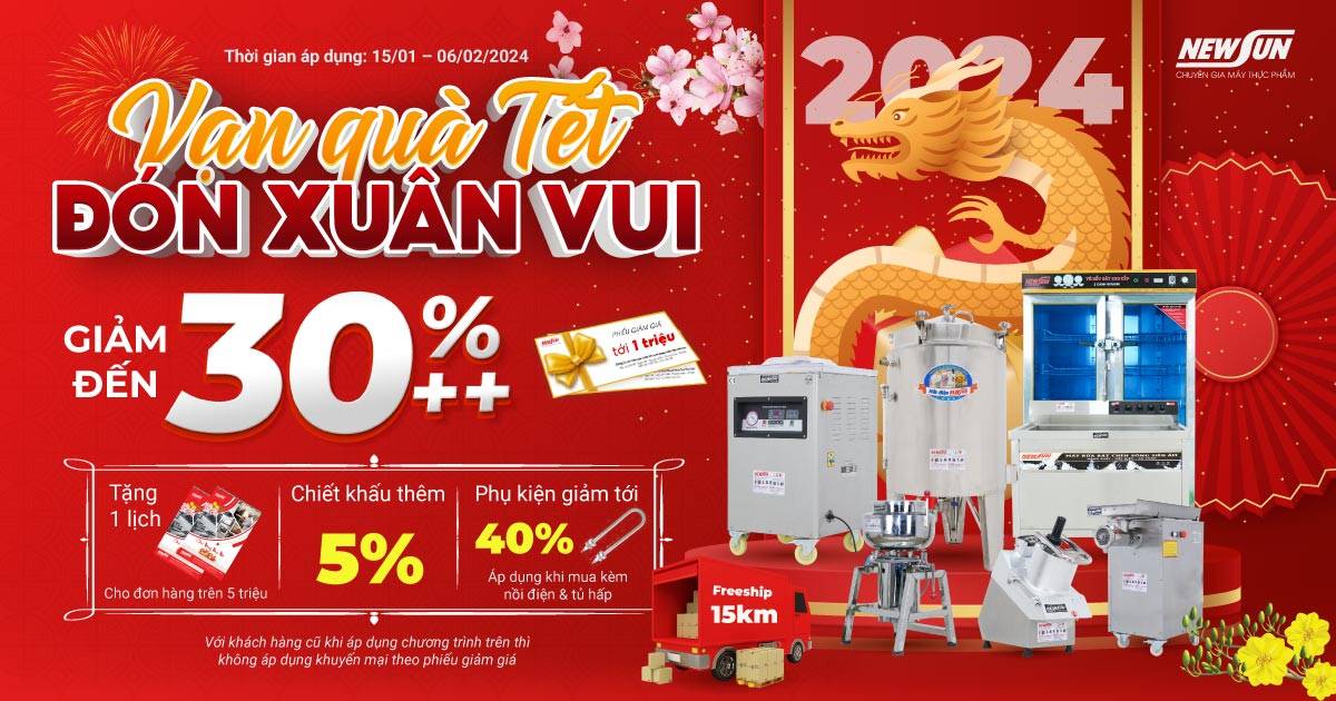 Vạn quà Tết – Đón xuân vui cùng NEWSUN | Giảm giá 30%++