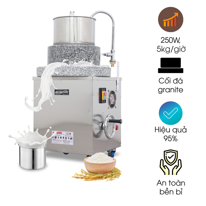Máy xay gạo nước cối đá 5kg/h