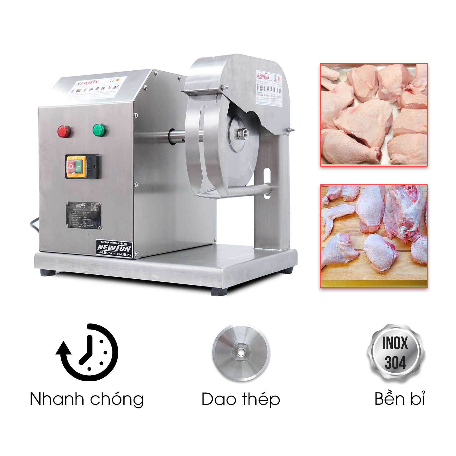 Máy cắt thịt gà vịt nguyên con QH-200