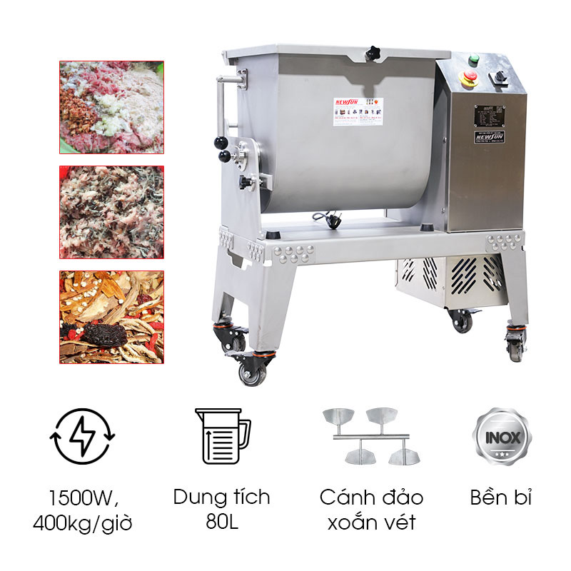Máy trộn thực phẩm lồng ngang NS-QH-E80M