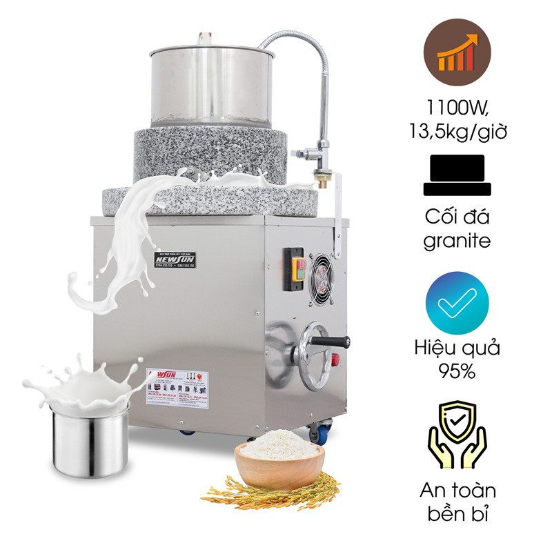 Máy xay gạo nước cối đá 13,5kg/h