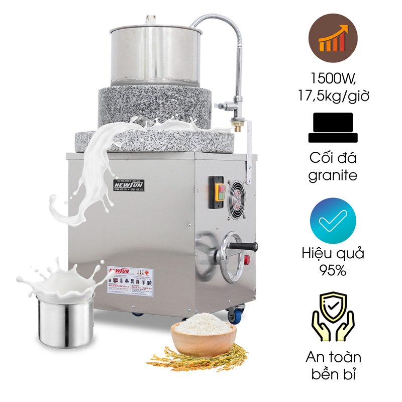 Máy xay gạo nước cối đá 17,5kg/h