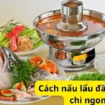 Cách nấu lẩu đầu cá hồi kim chi ngon nhất