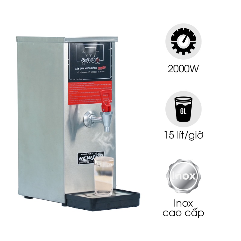 Máy đun nước nóng 15 lít/giờ D-1 (bạc silver/đen titan)