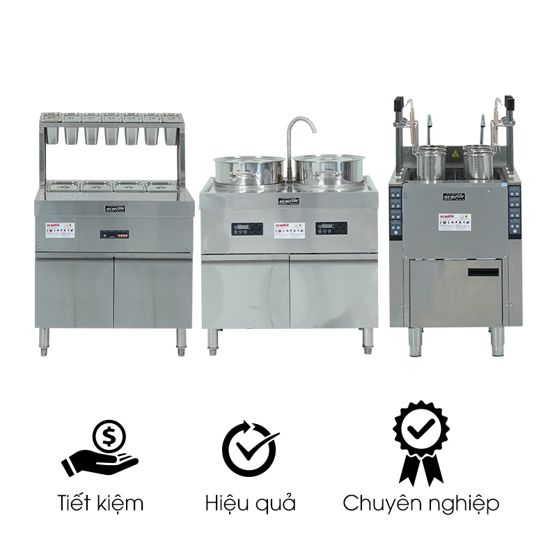 Bộ nồi nấu phở điện từ cao cấp (nồi phở, bếp trụng và bàn sơ chế)