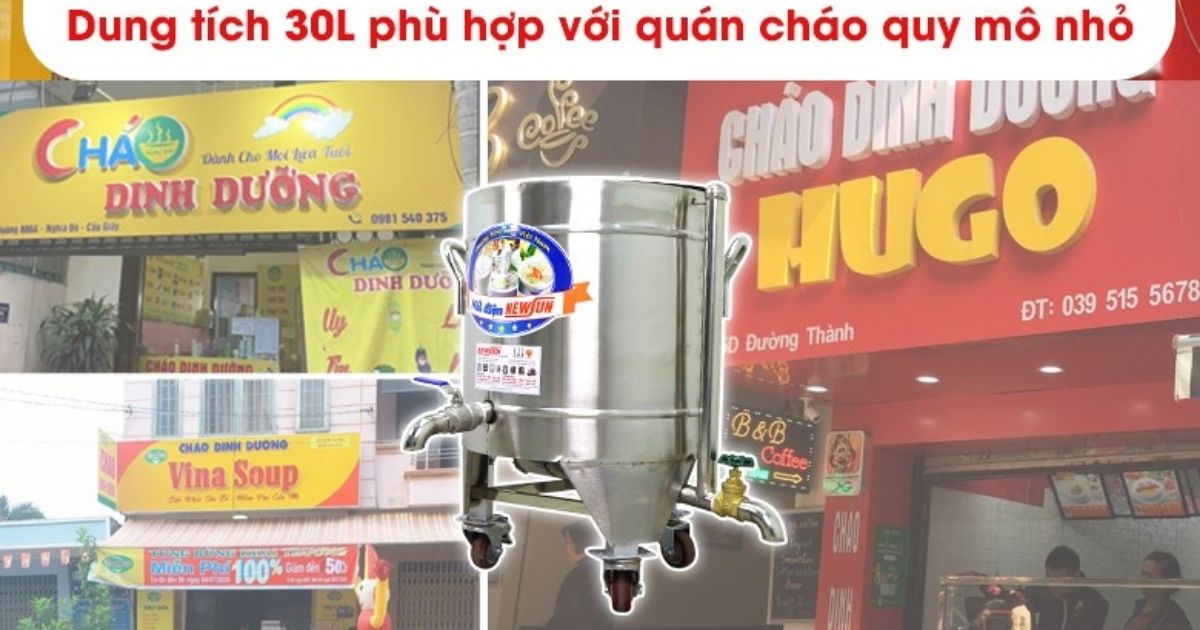 Top 3 nồi nấu cháo công nghiệp mini phù hợp cho nhà hàng, quán ăn nhỏ