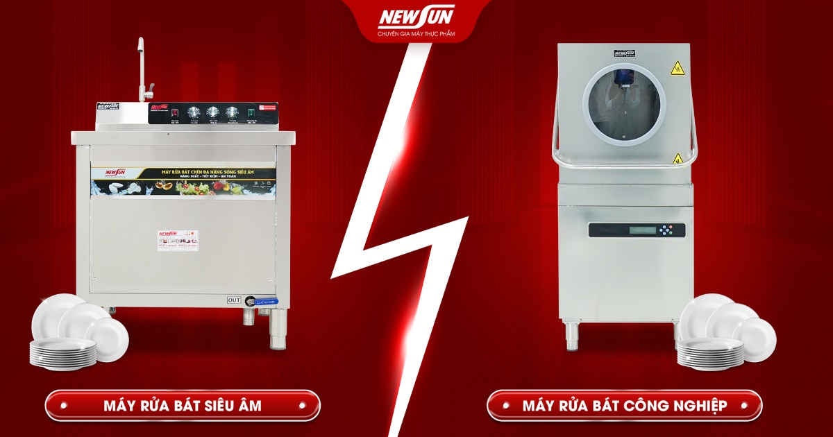 Máy rửa bát siêu âm và máy rửa bát công nghiệp, nên mua loại nào?