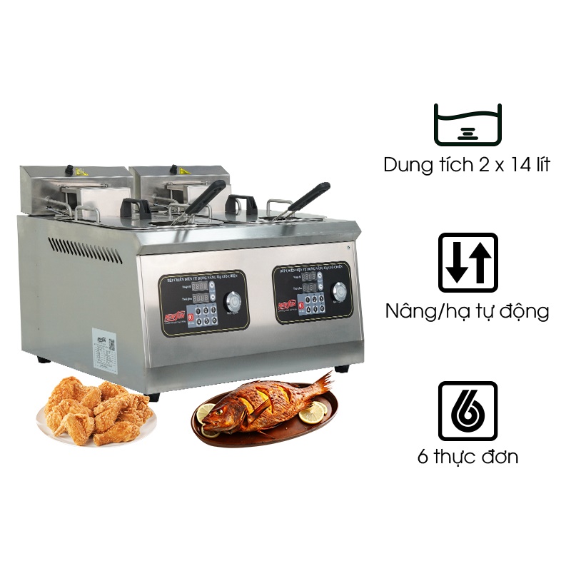 Bếp chiên đôi tự động JDZL-2ST
