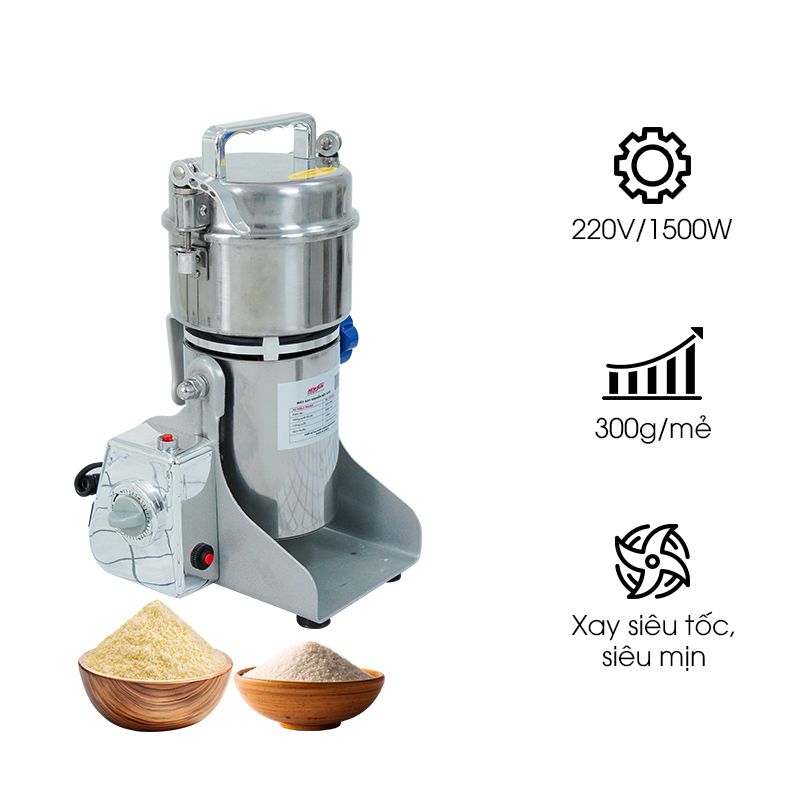 Máy xay nghiền bột khô 0,3kg/mẻ HR-06B