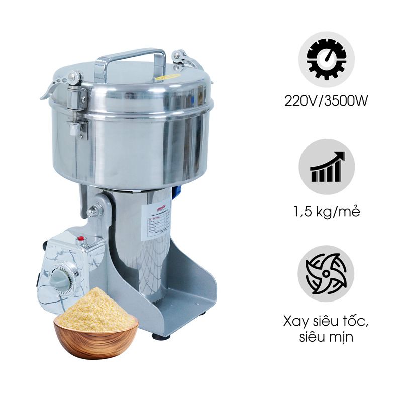 Máy xay nghiền bột khô 1,5kg/mẻ HR-30B