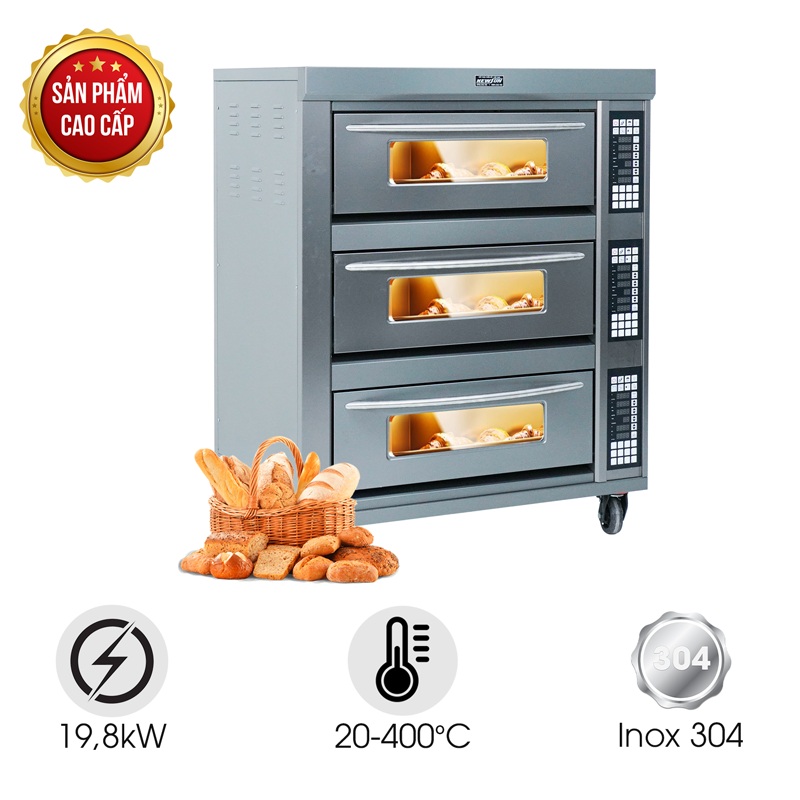 Lò nướng bánh dùng điện 3 tầng 6 khay HGD-60D