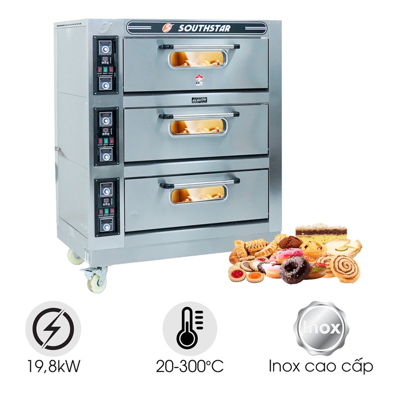 Lò nướng bánh Southstar 3 tầng 6 khay dùng điện YXD-60C