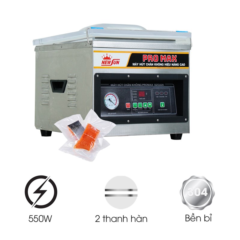 Máy hút chân không điện tử DZQ320 Promax (2 thanh hàn)