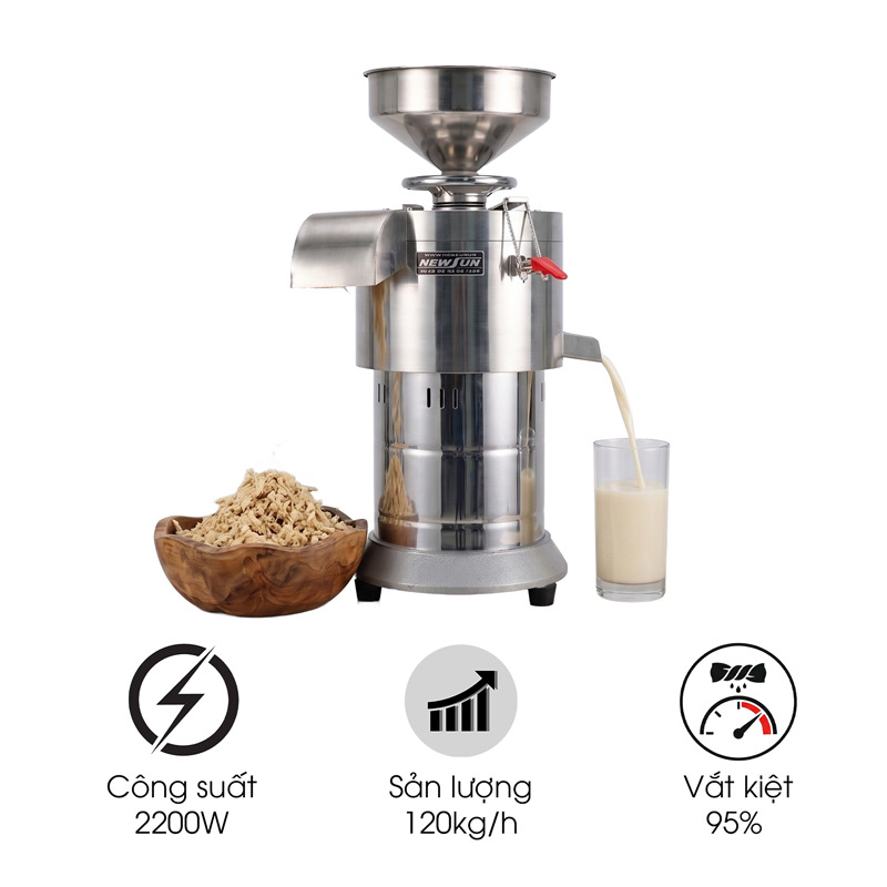 Máy xay đậu nành tách bã 120kg NS-ZF155