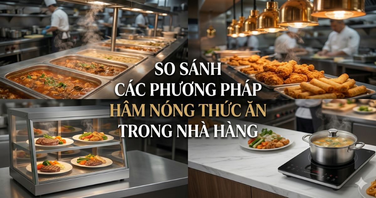 So sánh các phương pháp hâm nóng thức ăn trong nhà hàng