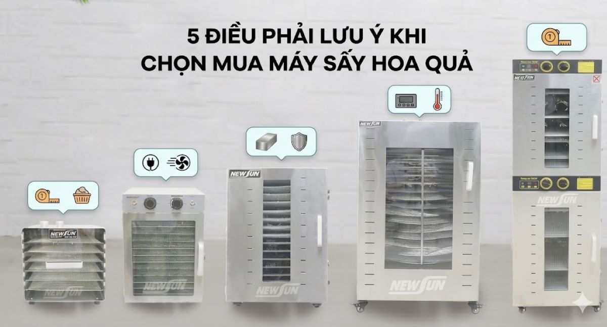 5 điều phải lưu ý khi chọn mua máy sấy hoa quả