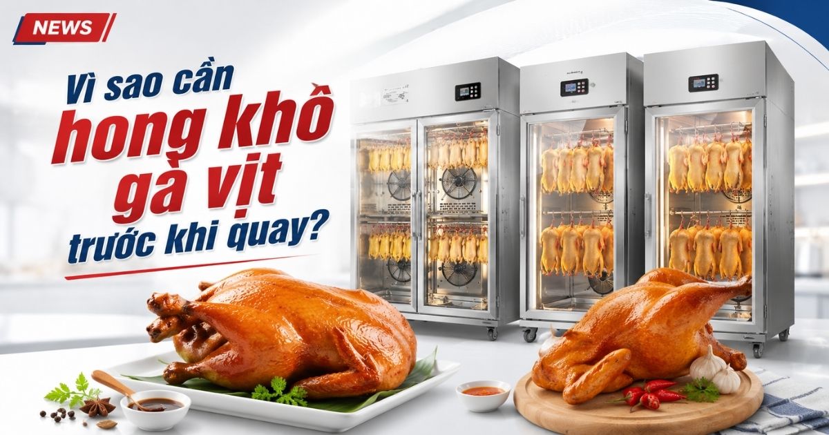 Vì sao cần hong khô gà vịt trước khi quay?