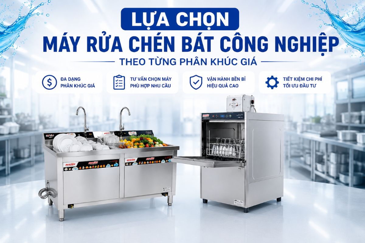 Lựa chọn máy rửa chén bát công nghiệp theo từng phân khúc giá