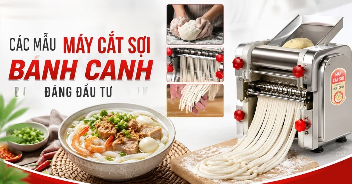 4 mẫu máy cắt sợi bánh canh chuyên dụng cắt  đều đẹp, năng suất