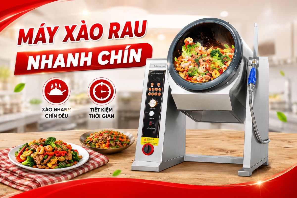 Top 4 máy xào rau tự động | Rau chín nhanh, giữ màu xanh