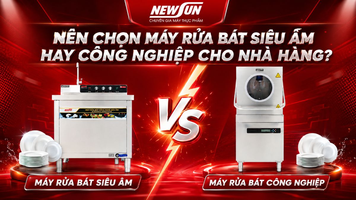 Nên chọn máy rửa bát siêu âm hay công nghiệp cho nhà hàng?