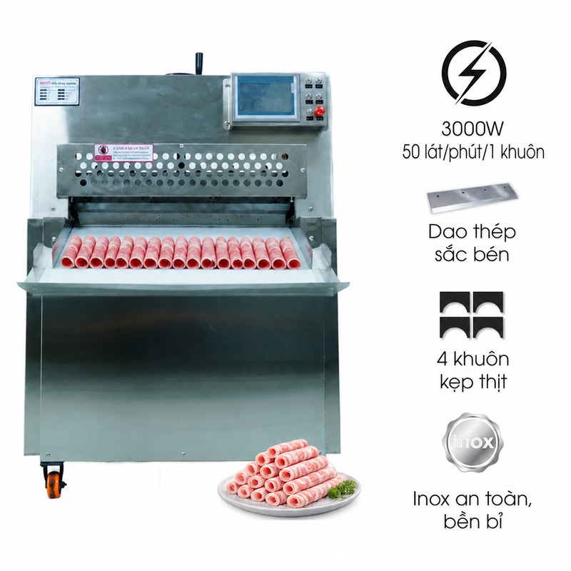 Máy cắt thịt đông lạnh cao cấp NS-CNC-4DT/ROLLS