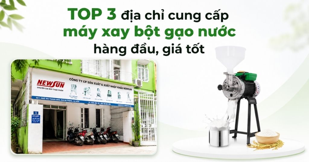 TOP 3 địa chỉ cung cấp máy xay bột gạo nước hàng đầu, giá tốt