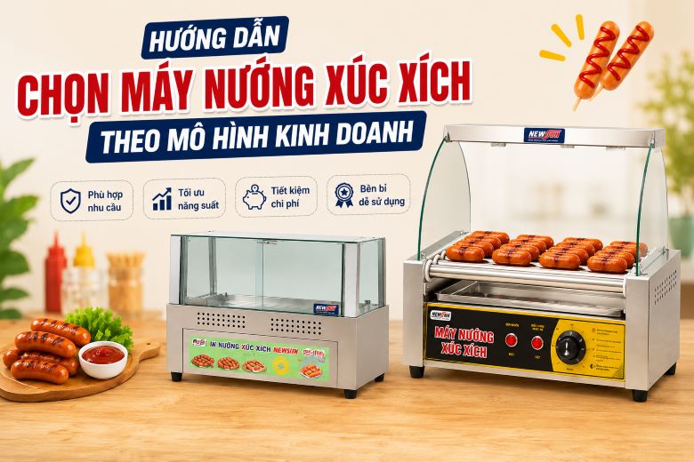 Hướng dẫn chọn máy nướng xúc xích theo mô hình kinh doanh
