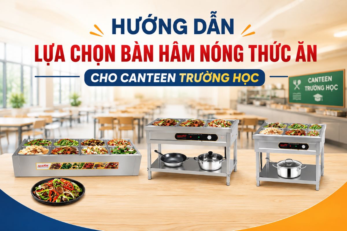 Hướng dẫn lựa chọn bàn hâm nóng thức ăn cho canteen trường học