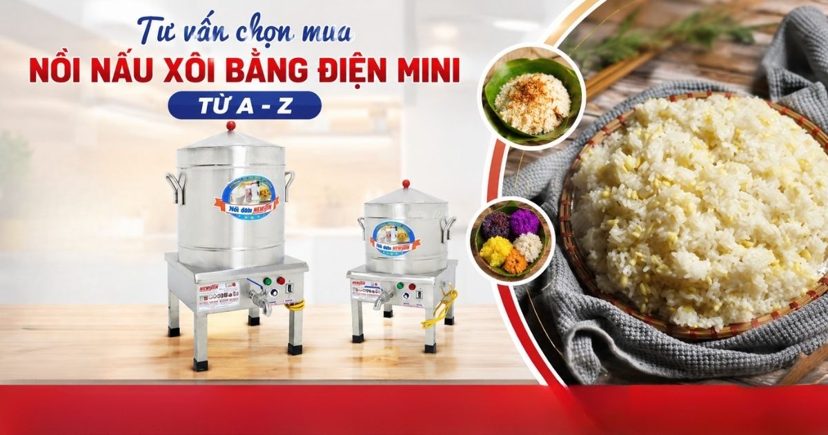Tư vấn chọn mua nồi nấu xôi bằng điện mini từ A – Z