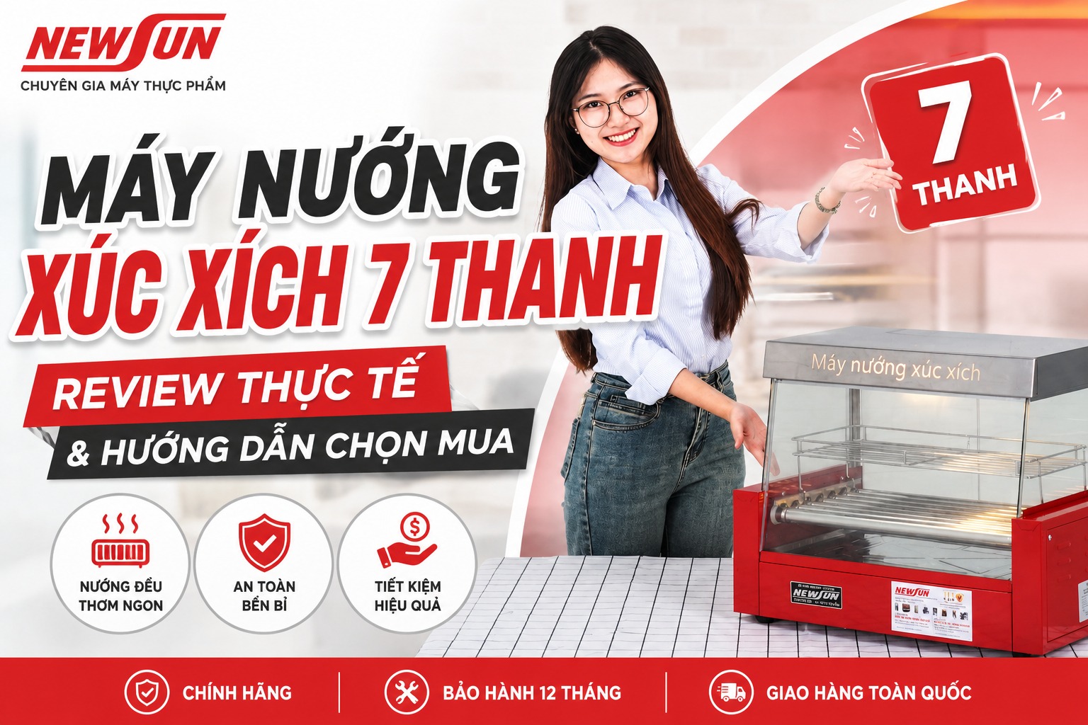 Máy nướng xúc xích 7 thanh: Review thực tế và hướng dẫn chọn mua
