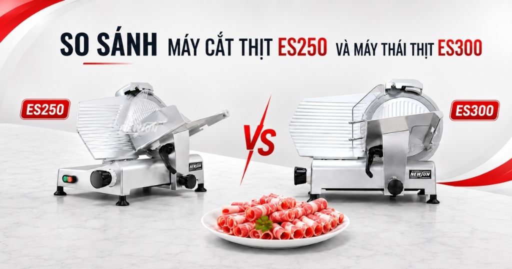 So sánh máy cắt thịt ES250 và máy thái thịt ES300