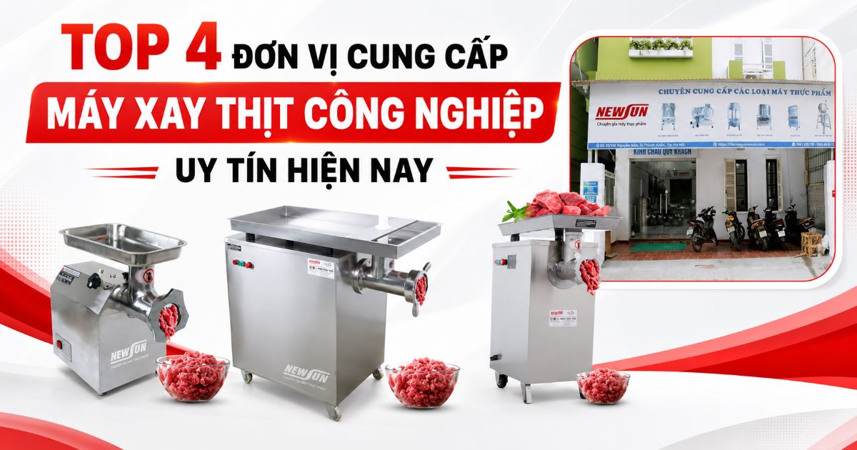 Top 4 đơn vị cung cấp máy xay thịt công nghiệp hàng đầu