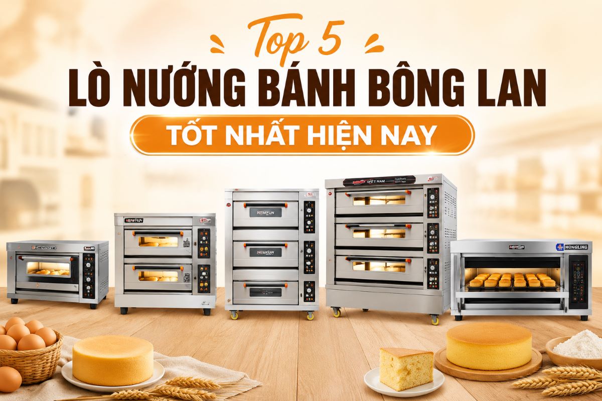 Top 5 lò nướng bánh bông lan giúp bánh chín nở đều, xốp mềm