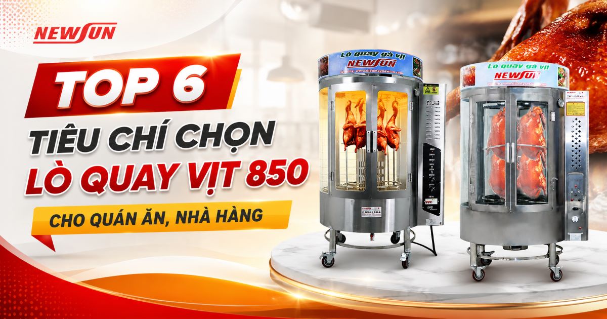 Top 6 tiêu chí chọn lò quay vịt 850 cho quán ăn, nhà hàng